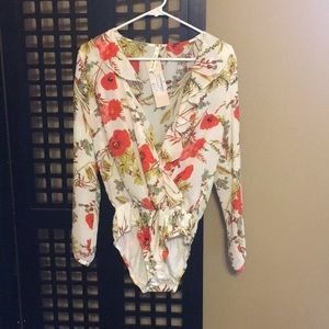 NASTY GAL~ size small long sleeve onesie .